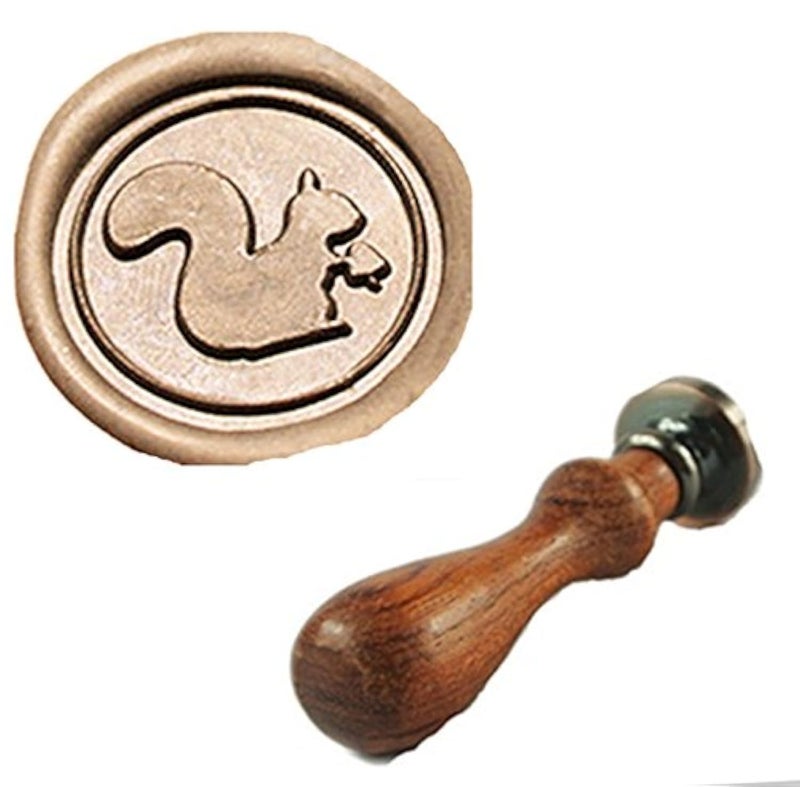 MNYR Animal Squirrel Wax Seal Sealing Stamp Embellishment Wedding Invitation Card Snail Mail Gift Wrapping Wine Package Great Christmas Gift Idea Wax Seal Stamp Set - Image 1